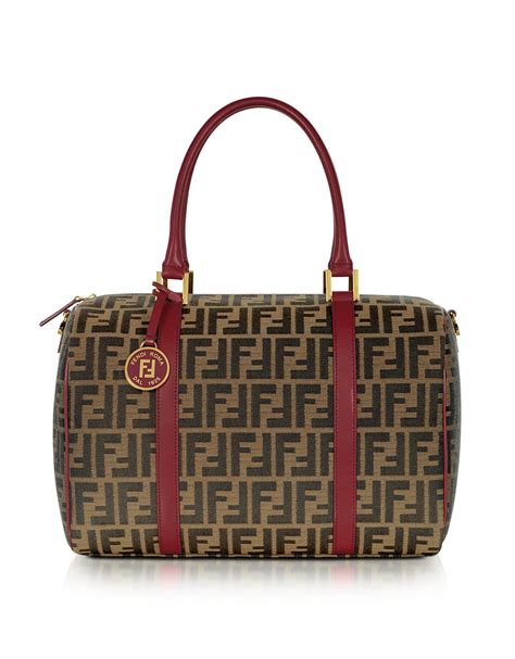 fendi chef jacquard boston bag|Boston Bags .